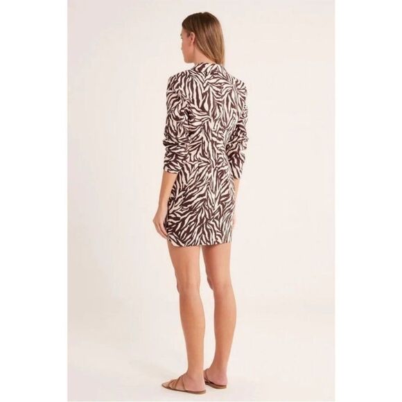 Free People RUMER Cyrus Blazer Linen Dress Zebra XS NWT - Picture 6 of 15